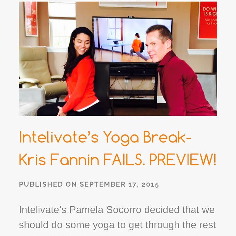 Pamela collaborating with Kris Fannin at Intelivate